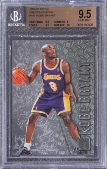 1996-97 Fleer Metal Precious Metal #181 Kobe Bryant Rookie Card - BGS GEM MINT 9.5